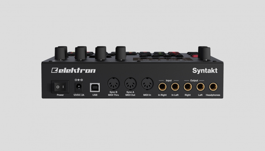 Vista trasera del Elektron Syntakt